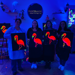 Neon Sicily Flamingo @ Prospect Rd Studio | Neon Lights Paint & Sip