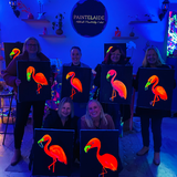 Neon Sicily Flamingo @ Prospect Rd Studio | Neon Lights Paint & Sip