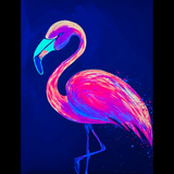 Neon Sicily Flamingo @ Prospect Rd Studio | Neon Lights Paint & Sip