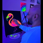 Neon Sicily Flamingo @ Prospect Rd Studio | Neon Lights Paint & Sip